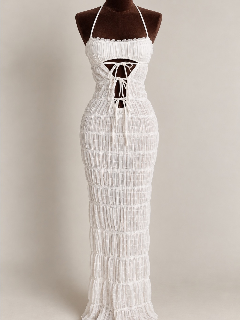 Outcast Clothing Priane Maxi Dress White Medium NWT M